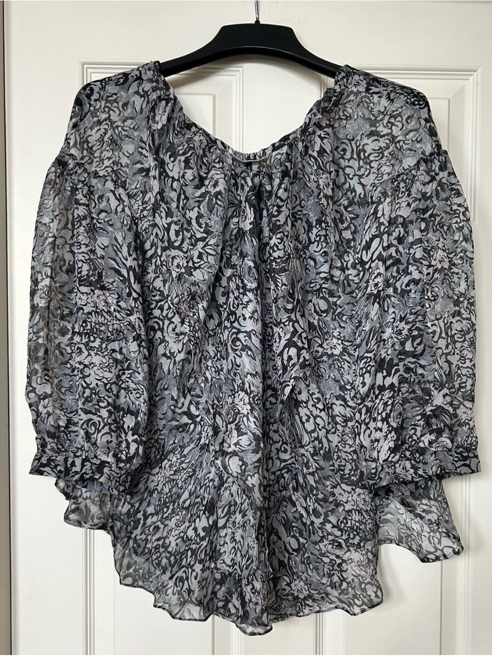 Chloé Tie Neck Silk Jellyfish Blouse Womens (see description for size)